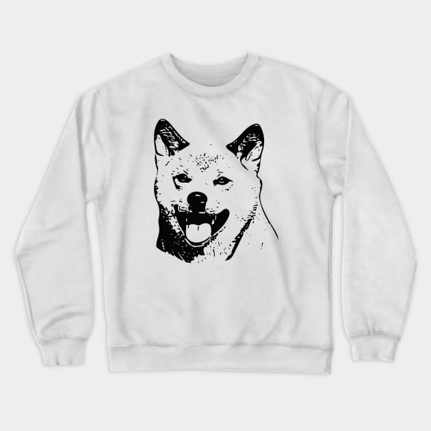 Shiba Inu Face Design - A Shiba Christmas Gift Crewneck Sweatshirt by DoggyStyles